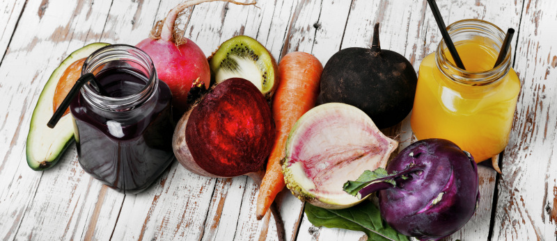 légumes, fruits et jus