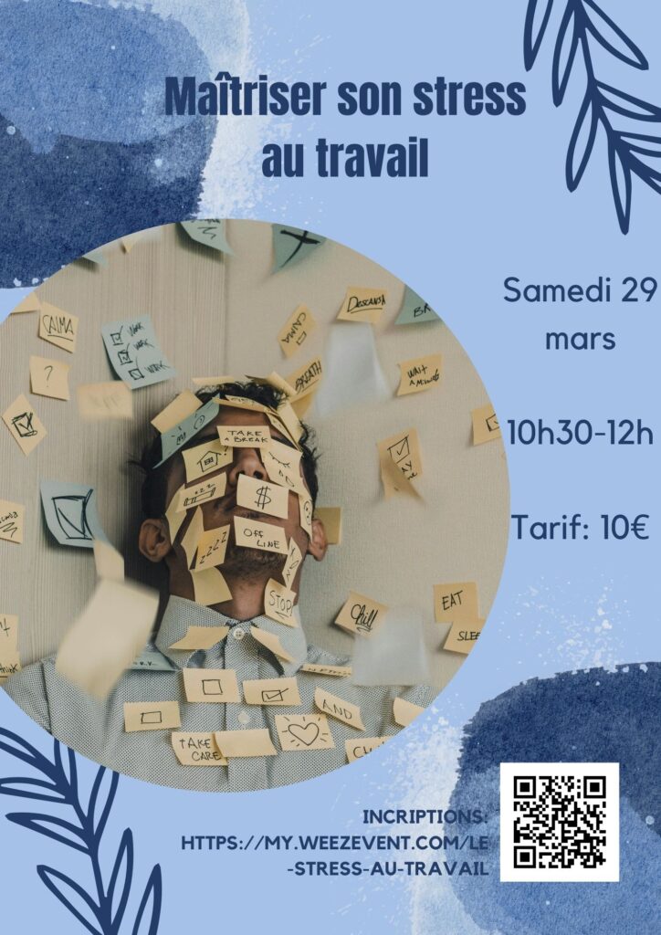 Tête d'un homme avec plein des post-its colles sur lui et derrière lui