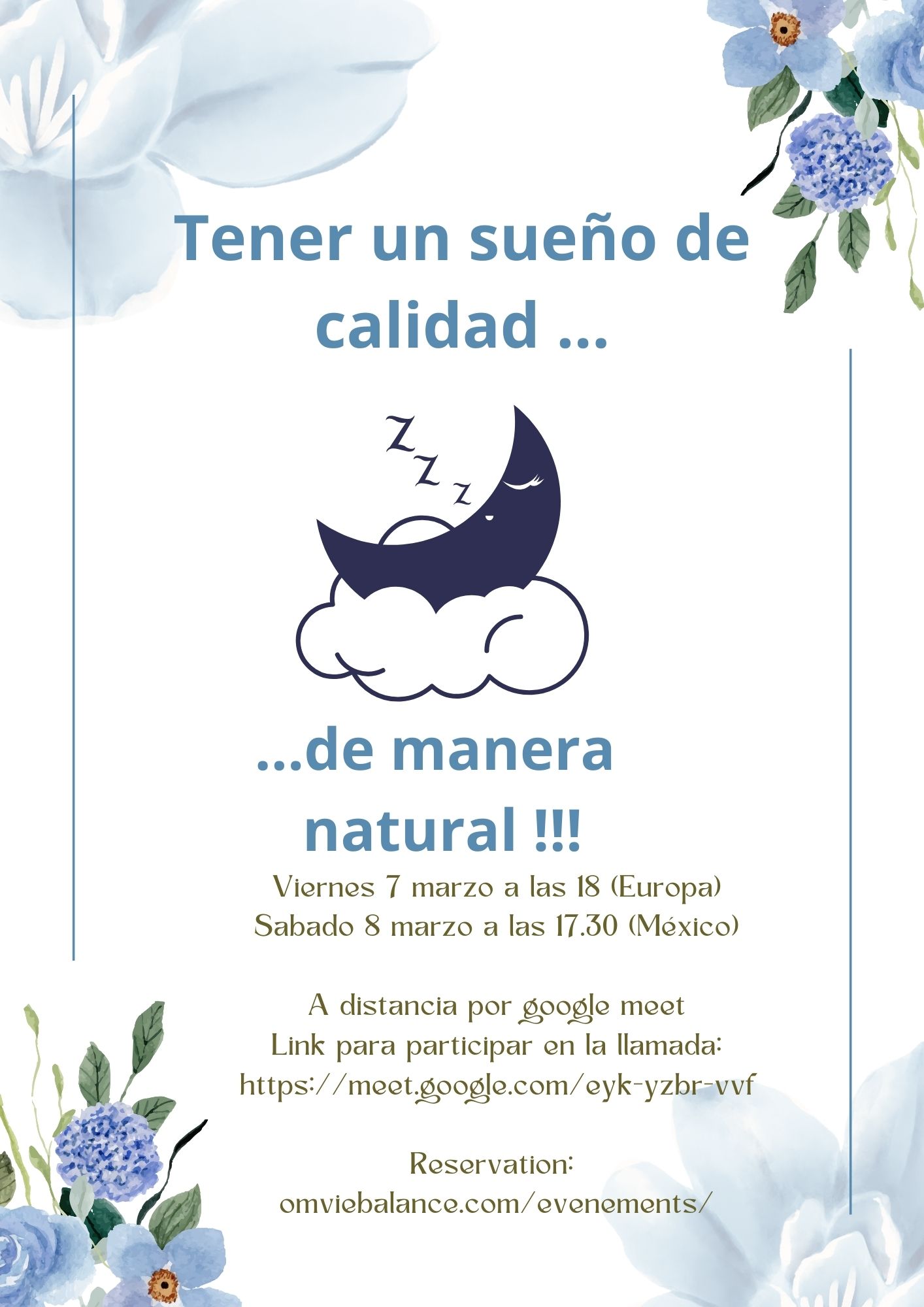 Una luna durmiendo placenteramente sobre una nube.